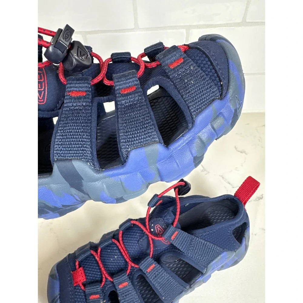 KEEN Hyperport H2 Water Sandals Big Boys 34 Size 2 Blue Camo Sport 1030835 Schoo
